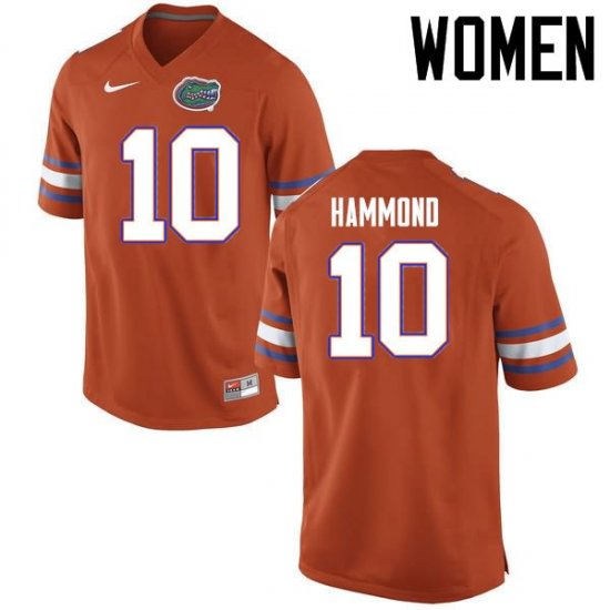 Women's Florida Gators #10 Josh Hammond NCAA Nike Orange Authentic Stitched College Football Jersey PHF0362CC